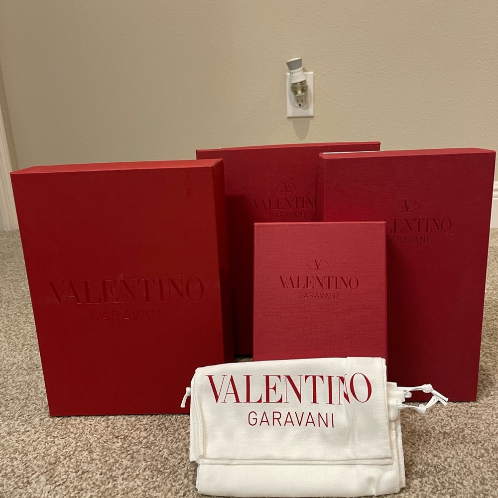 Authentic Valentino boxes and bags